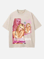 Shakira Print Round Neck T-shirt