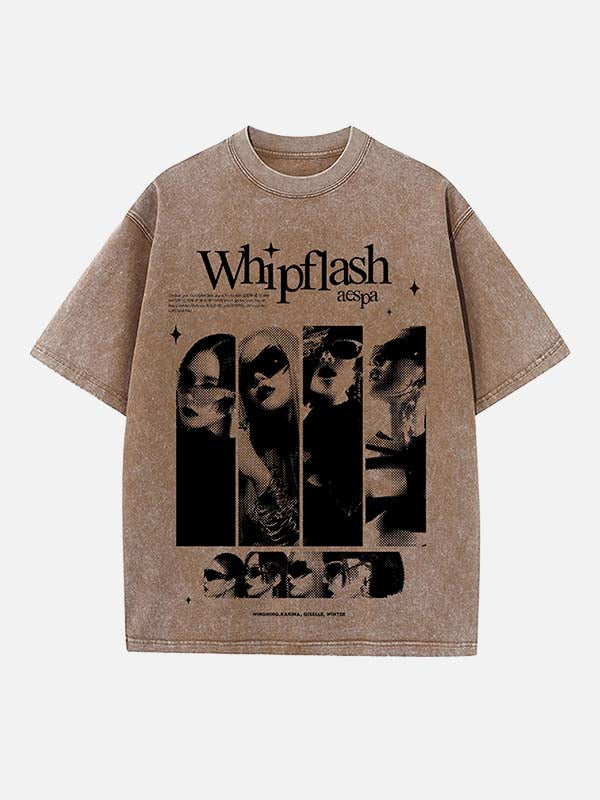 Aespa Print Round Neck T-shirt