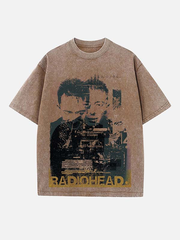Radiohead Print Round Neck T-shirt