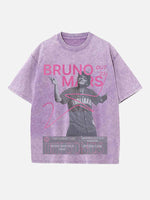 Bruno Mars Print Round Neck T-shirt