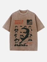 Drake Print Round Neck T-shirt