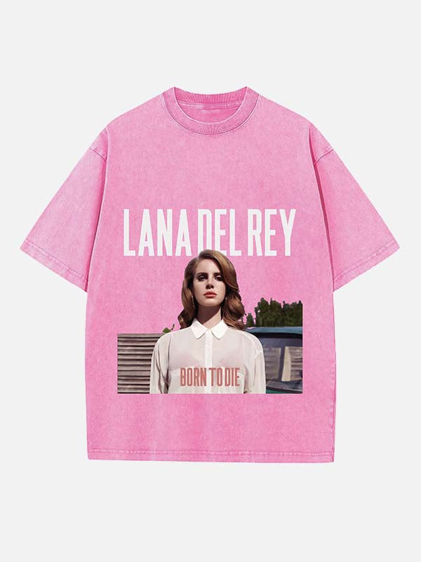 Lana Del Rey Print Round Neck T-shirt