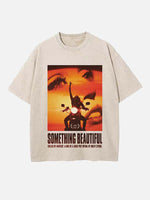 Miley Cyrus Print Round Neck T-shirt