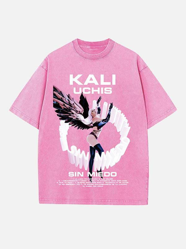 Kali Uchis Print Round Neck T-shirt