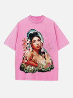 Kali Uchis Print Round Neck T-shirt