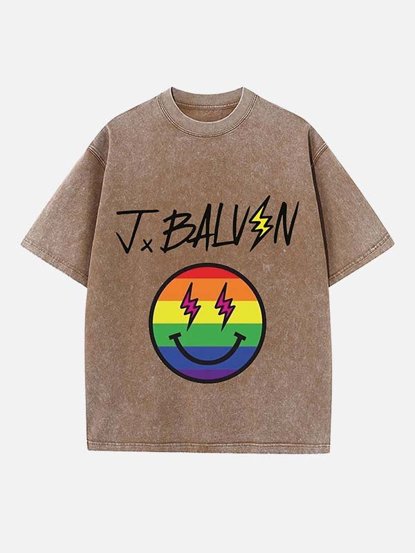J Balvin Print Round Neck T-shirt