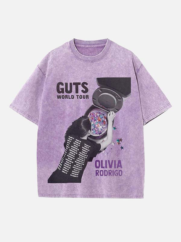 Olivia Rodrigo Print Round Neck T-shirt