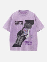 Olivia Rodrigo Print Round Neck T-shirt