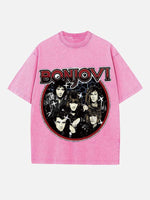 Bon Jovi Print Round Neck T-shirt