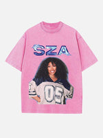 SZA Print Round Neck T-shirt