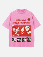 Red Hot Chili Peppers Print Round Neck T-shirt
