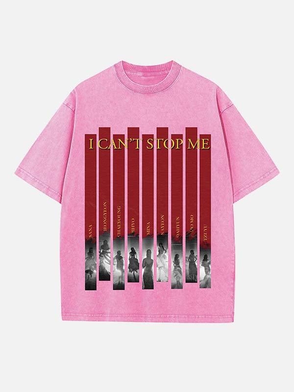 TWICE Print Round Neck T-shirt