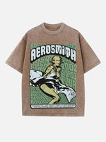 Aerosmith Print Round Neck T-shirt