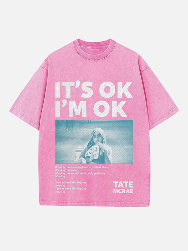 Tate McRae Print Round Neck T-shirt