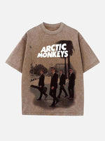 Arctic Monkeys Print Round Neck T-shirt