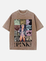 P!nk Print Round Neck T-shirt