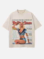 Christina Aguilera Print Round Neck T-shirt
