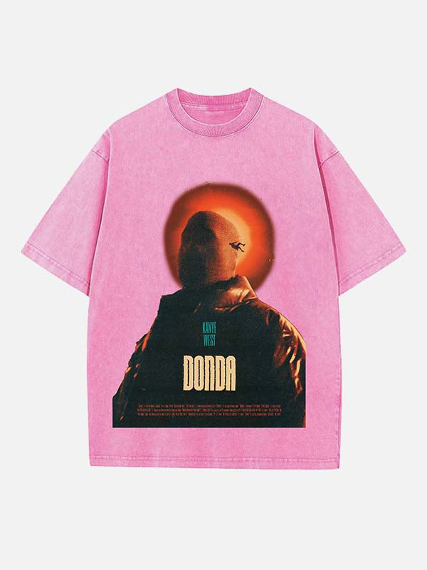 Kanye West Print Round Neck T-shirt