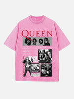 Queen Print Round Neck T-shirt