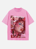 Chappell Roan Print Round Neck T-shirt