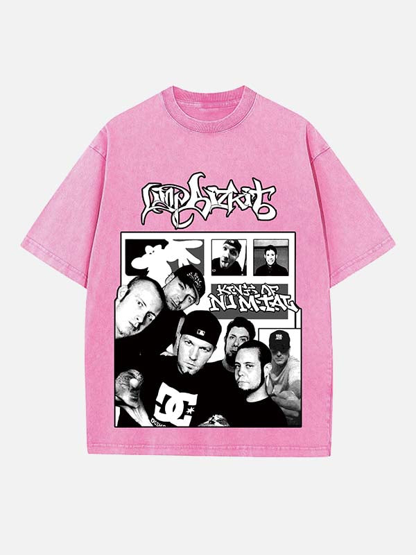 Limp Bizkit Print Round Neck T-shirt