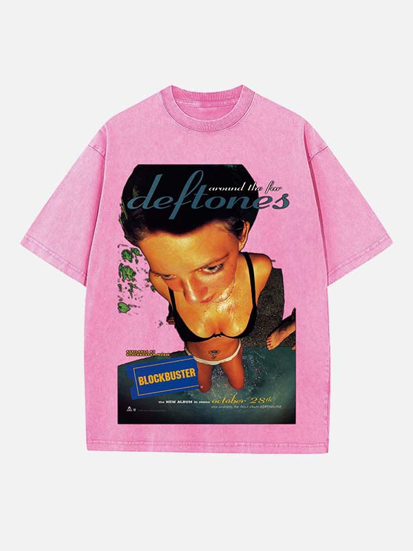 Deftones Print Round Neck T-shirt