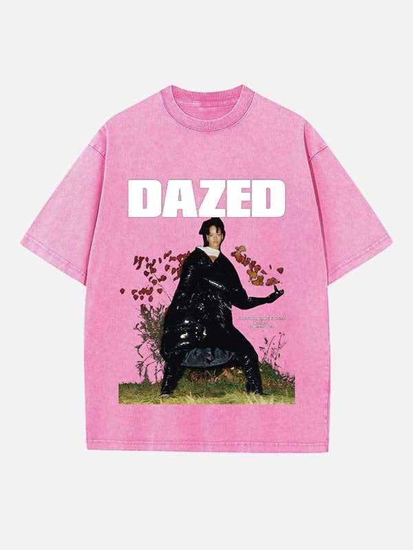 Rihanna Print Round Neck T-shirt