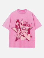 Halsey Print Round Neck T-shirt