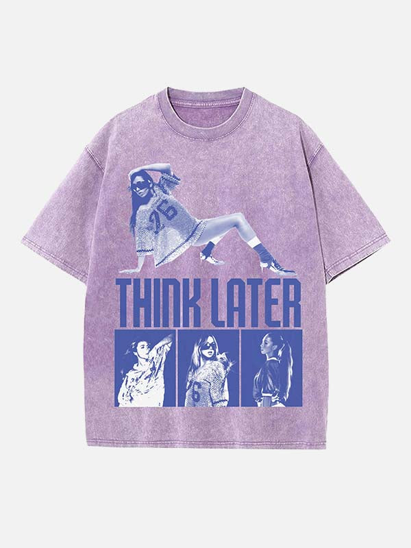 Tate McRae Print Round Neck T-shirt