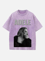 Adele Print Round Neck T-shirt