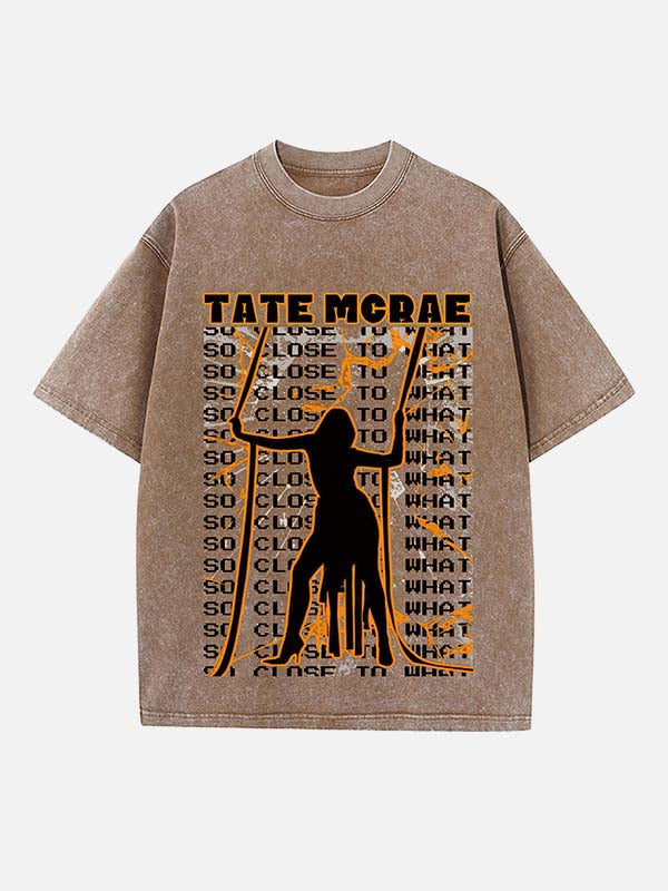 Tate McRae Print Round Neck T-shirt