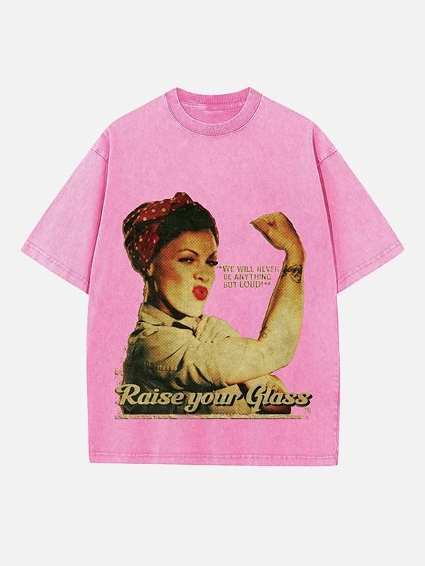 P!nk Print Round Neck T-shirt