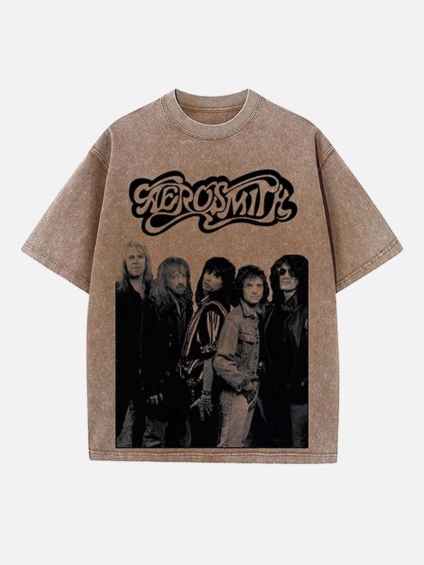 Aerosmith Print Round Neck T-shirt