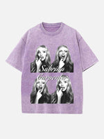 Sabrina Carpenter Print Round Neck T-shirt