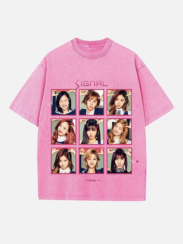 TWICE Print Round Neck T-shirt