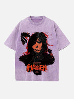 Lady Gaga Print Round Neck T-shirt