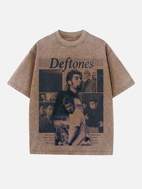 Deftones Print Round Neck T-shirt