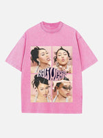Kali Uchis Print Round Neck T-shirt