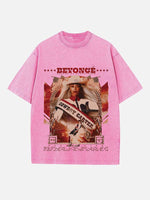 Beyoncé Print Round Neck T-shirt