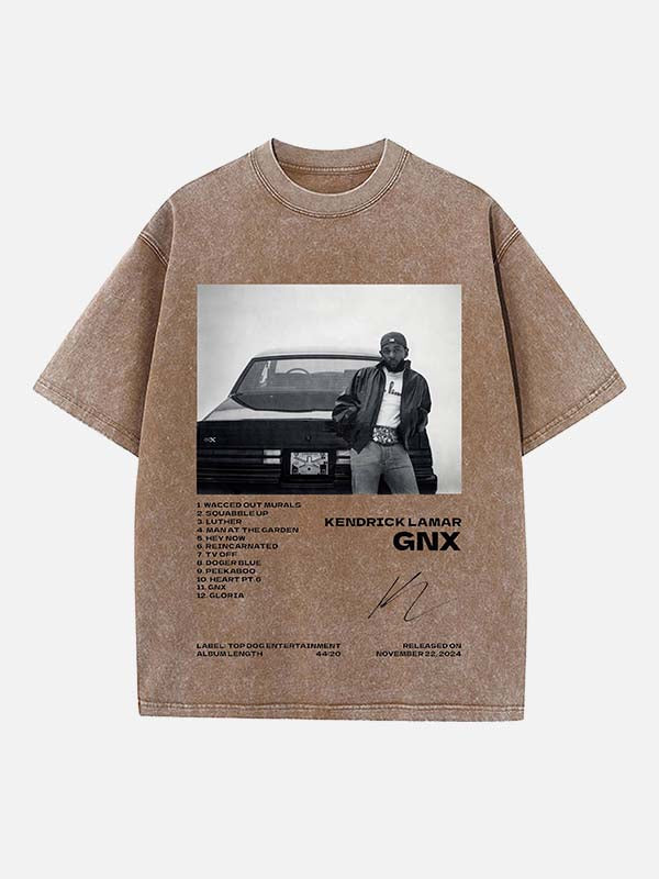 Kendrick Lamar Print Round Neck T-shirt