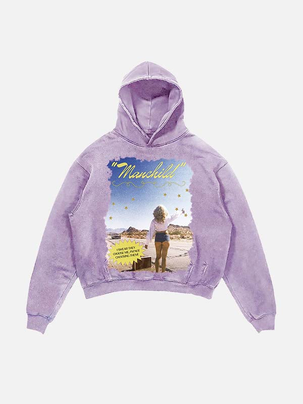 Sabrina Carpenter Print Slant Pockets Hoodie