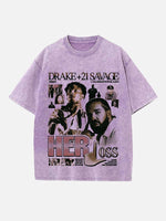 Drake Print Round Neck T-shirt