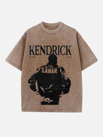Kendrick Lamar Print Round Neck T-shirt