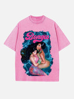 Cardi B Print Round Neck T-shirt