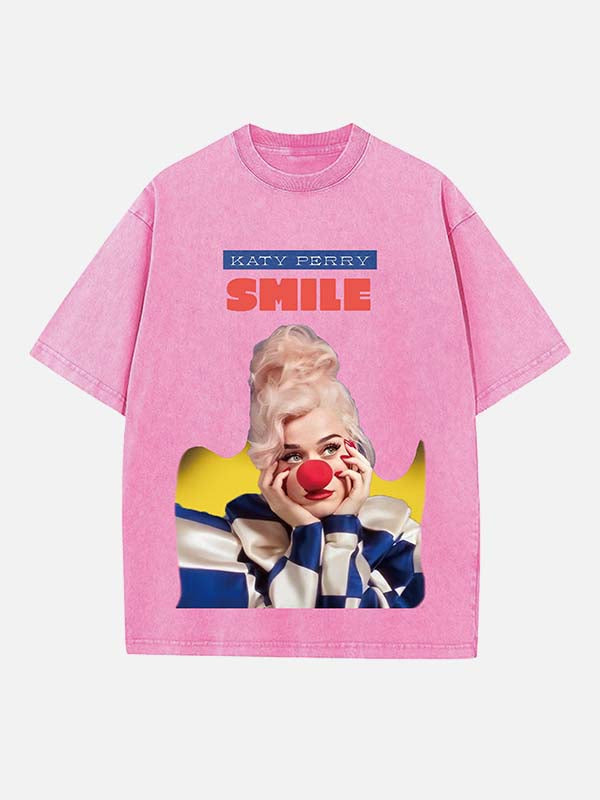 Katy Perry Print Round Neck T-shirt