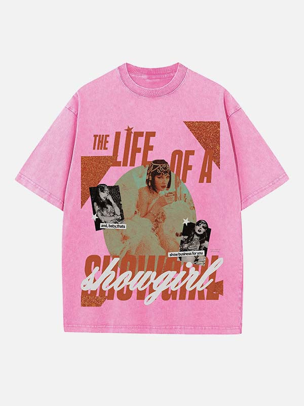 Taylor Swift Print Round Neck T-shirt