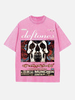 Deftones Print Round Neck T-shirt