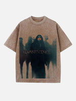 Evanescence Print Round Neck T-shirt