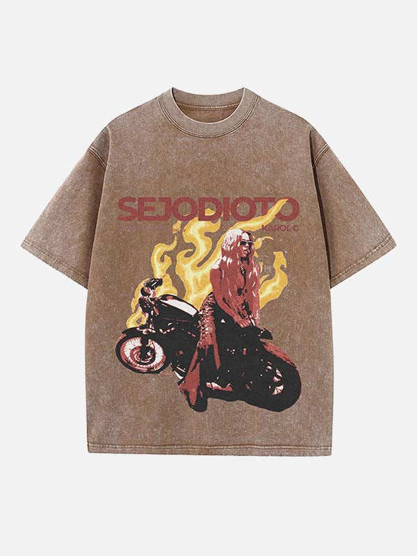 Karol G Print Round Neck T-shirt