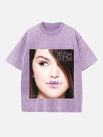 Selena Gomez Print Round Neck T-shirt